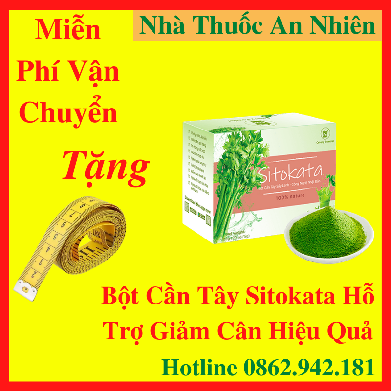 {Miễn Phí Ship}[HCM][ TặngThước Dây} Sitokata] Bột Cần Tây SITOkATA chính hãng hộp 20 gói (100gr) giúp giảm cân hiệu quả  + Cẩm nang Giảm cân hiệu quả- AN001