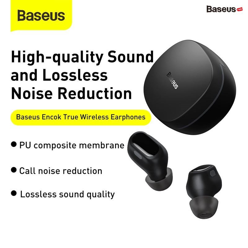 Tai nghe Bluetooth Baseus Encok True Wireless Earphones WM01 / WM01Plus giảm nhiễu chống ồn cực tốt