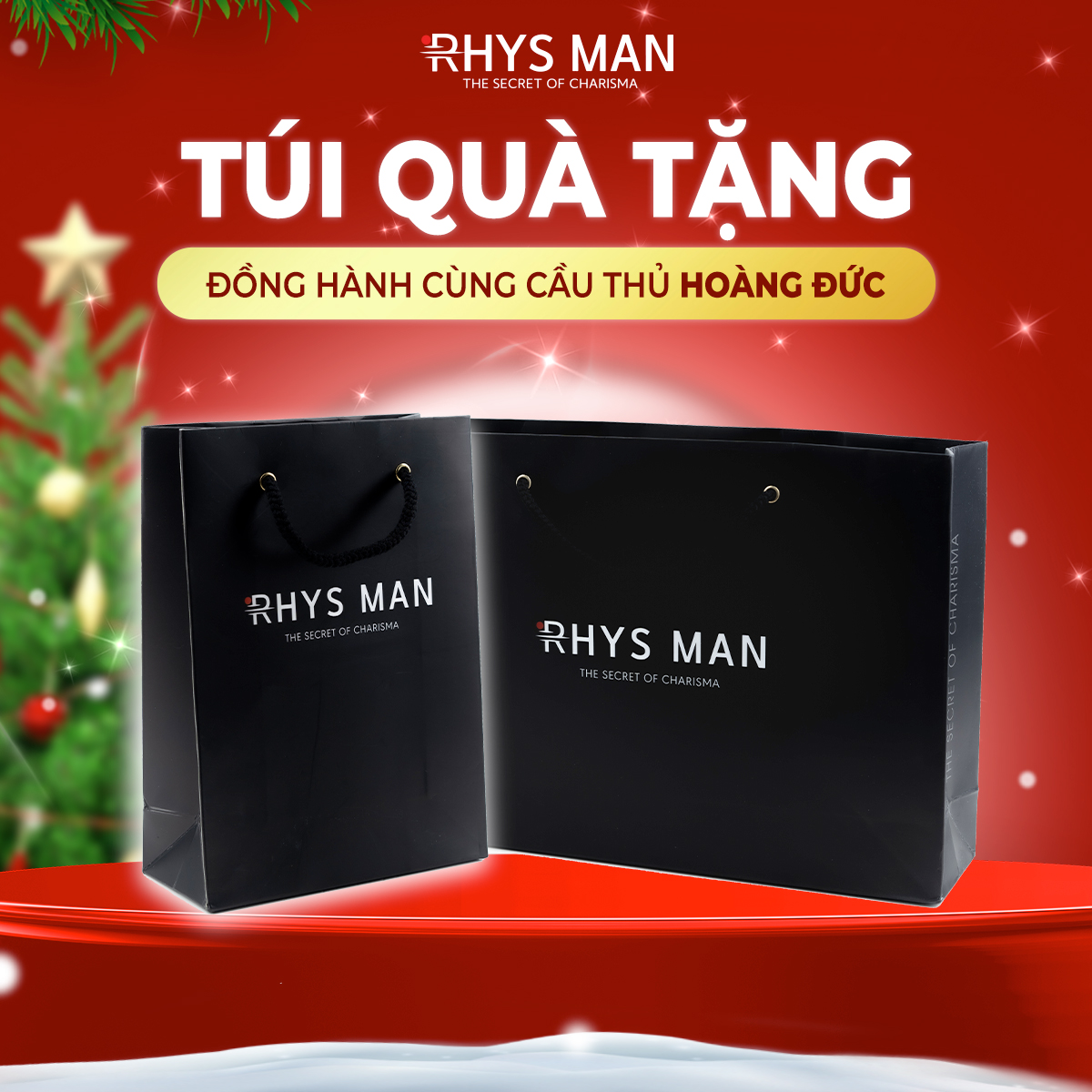 Túi Quà Tặng RHYS MAN màu đen sang trọng