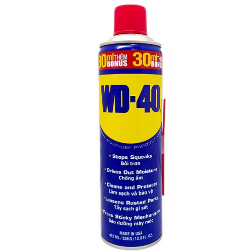 Chai xịt chống rỉ sét và bôi trơn WD-40 412ml