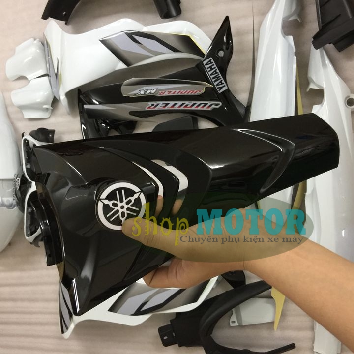 [TẶNG TEM]  Dàn áo xe  JUPITER MX - GRAVITA - màu TRẮNG - có TẶNG BỘ TEM cao cấp - chống bay màu