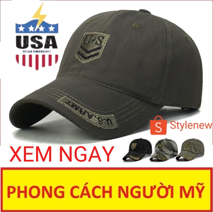 Nón lưỡi trai, mũ lưỡi trai us.army nón us.naval, hàng nhập soe style us05,dùng đi làm-học-du lịch