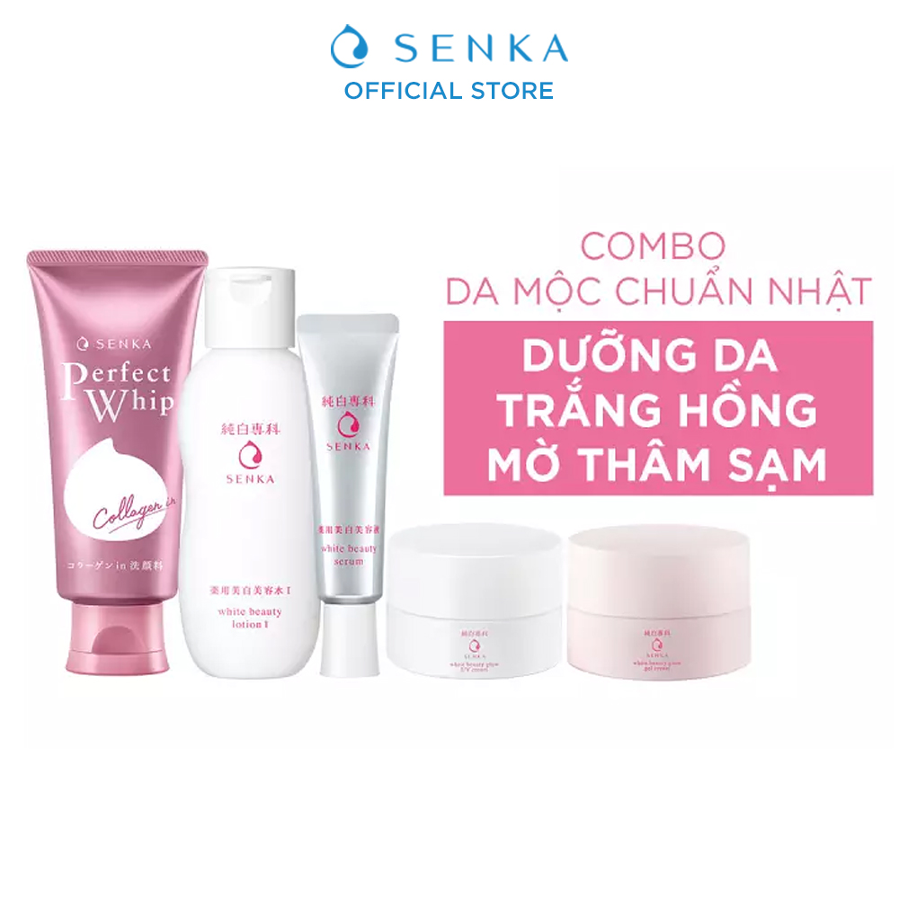 Bộ 5 sản phẩm dưỡng trắng Senka