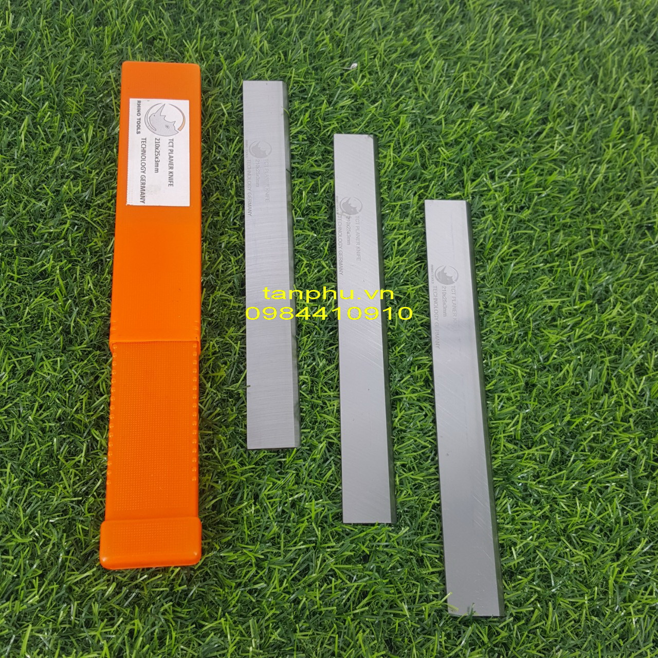 BỘ 3 LƯỠI DAO BÀO GỖ THÉP GIÓ CAO CẤP RHINO  310X25X3MM