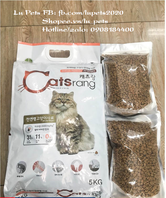 Thức ăn cho mèo Catsrang túi 5kg- hạt khô cho mèo