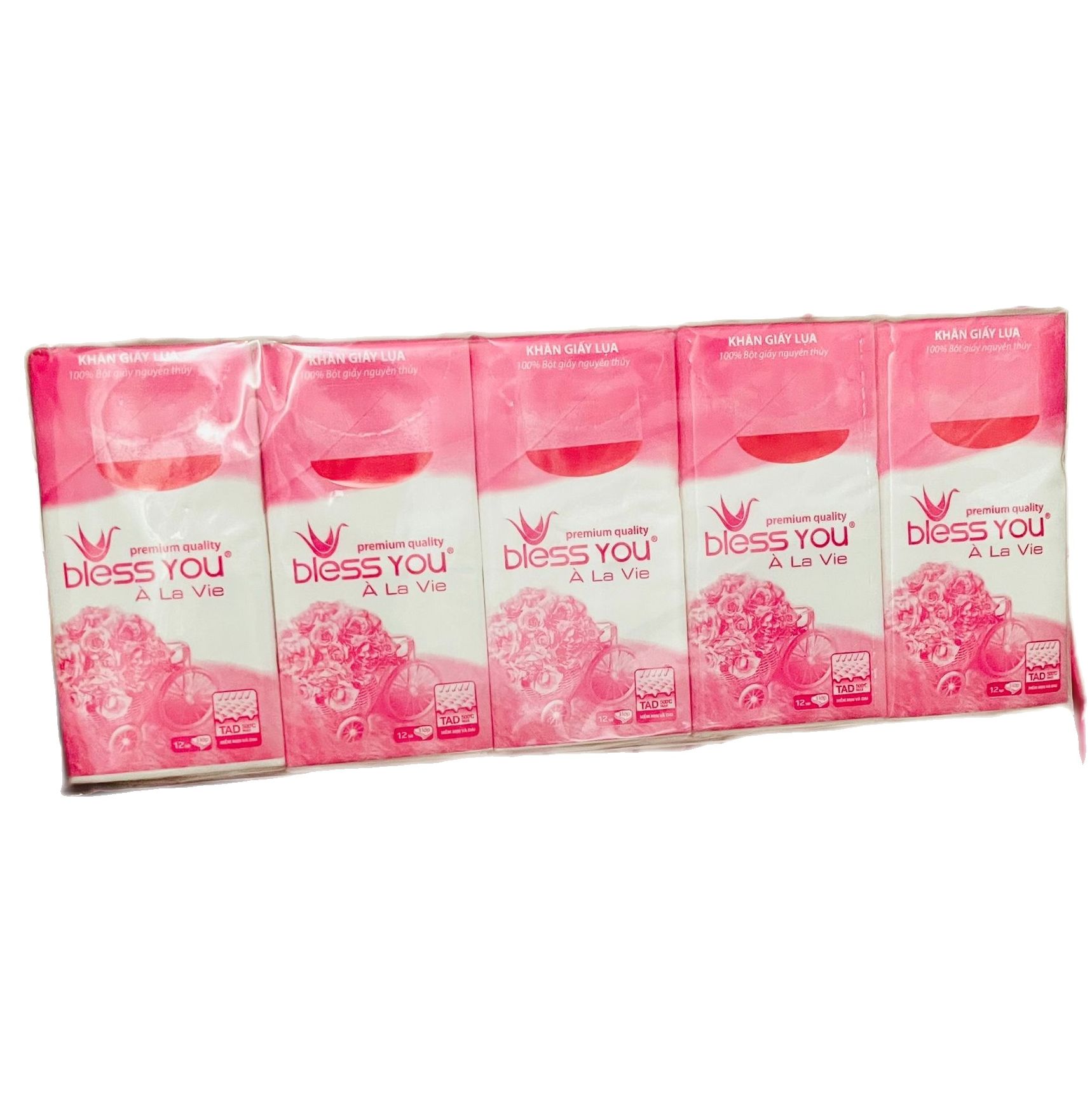Lốc 10 bịch khăn giấy lụa bỏ túi 3 lớp bless you