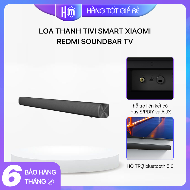 Loa Soundbar TV redmi- Loa thanh dành cho Smart Tivi tiện ích kết nối thông qua kết nối có dây S/PDIF và AUX hoặc Bluetooth 5.0 phụ kiện hoàn hảo dành cho dòng Smart tivi X-series