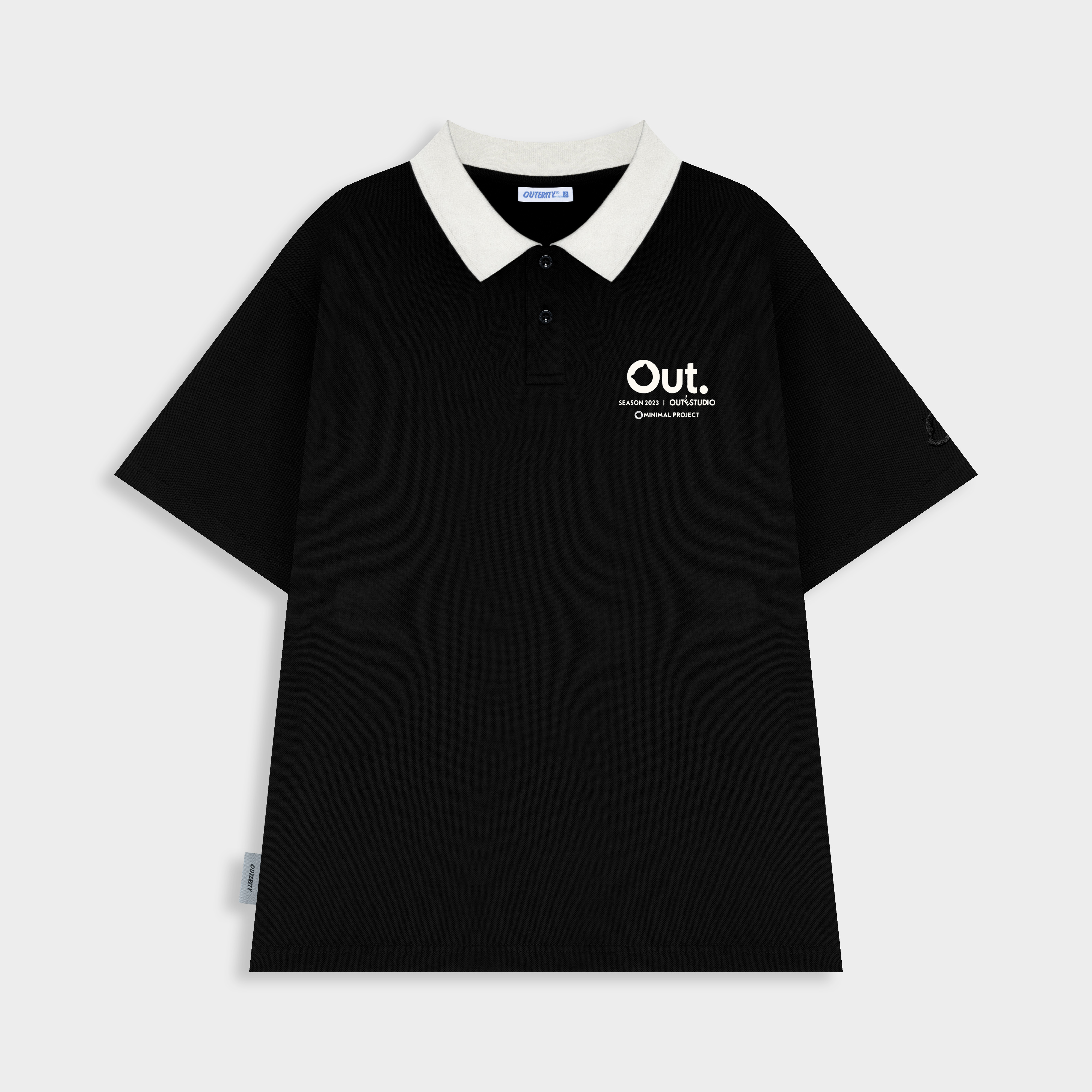 Áo polo nam nữ unisex polo outerity collection té / đen - apo7005