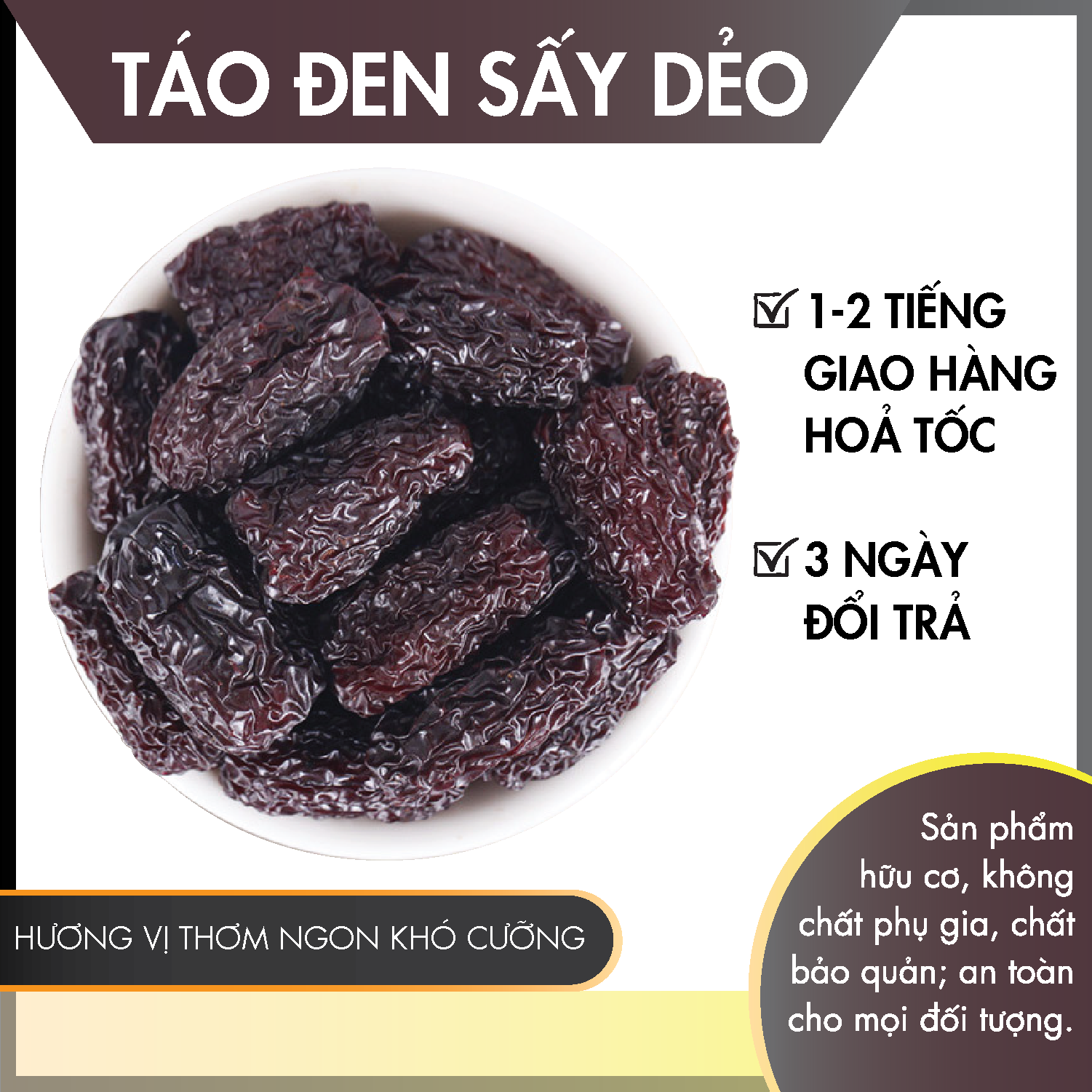 TÁO ĐEN SẤY DẺO nguyên vị không đường ăn vặt mẹ bầu/ ăn vặt ăn kiêng/ ăn vặt healthy lành mạnh/ ăn vặt giảm cân