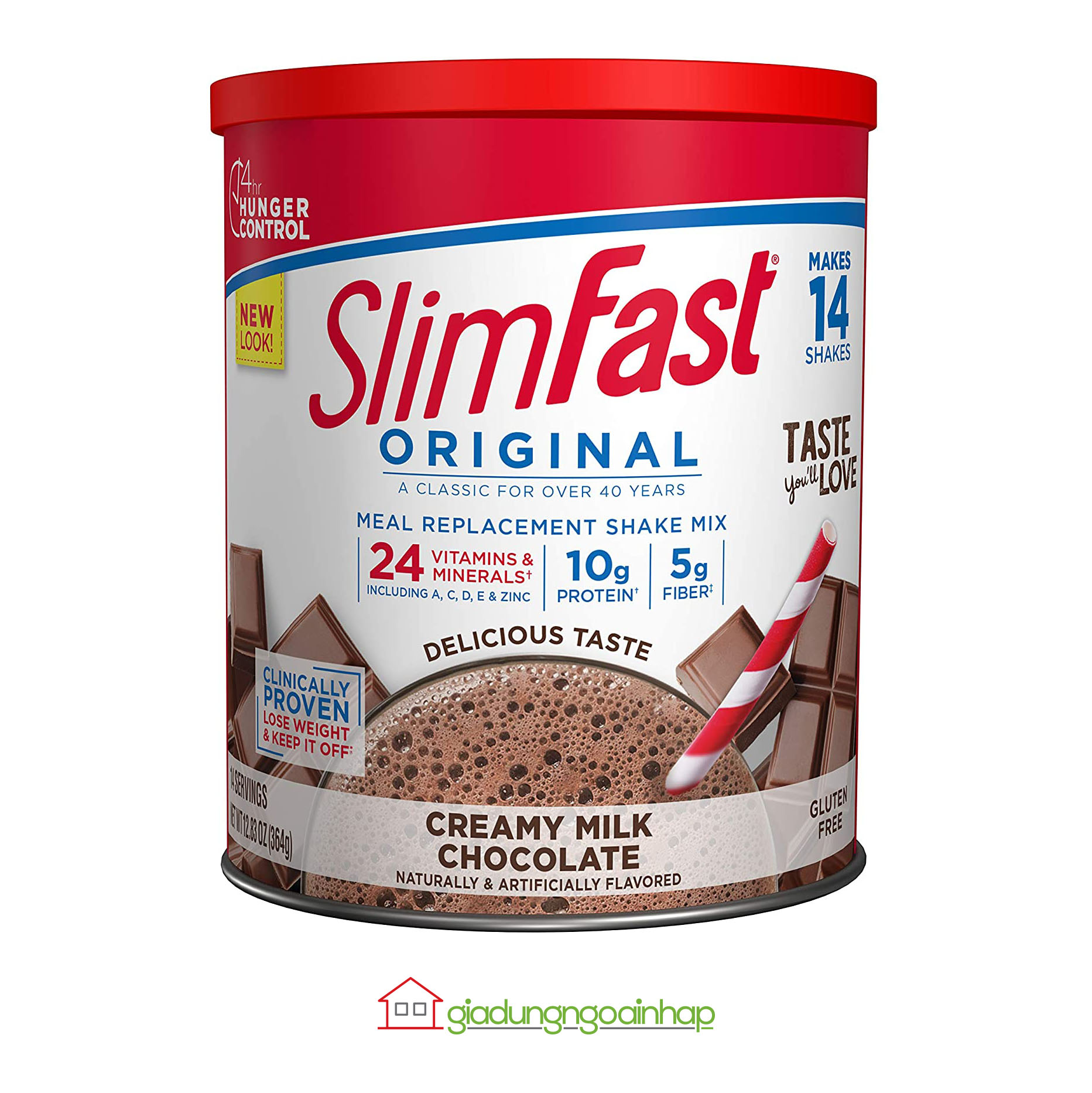 [HCM]Sữa bột Slimfast (vị sô-cô-la) 364grs