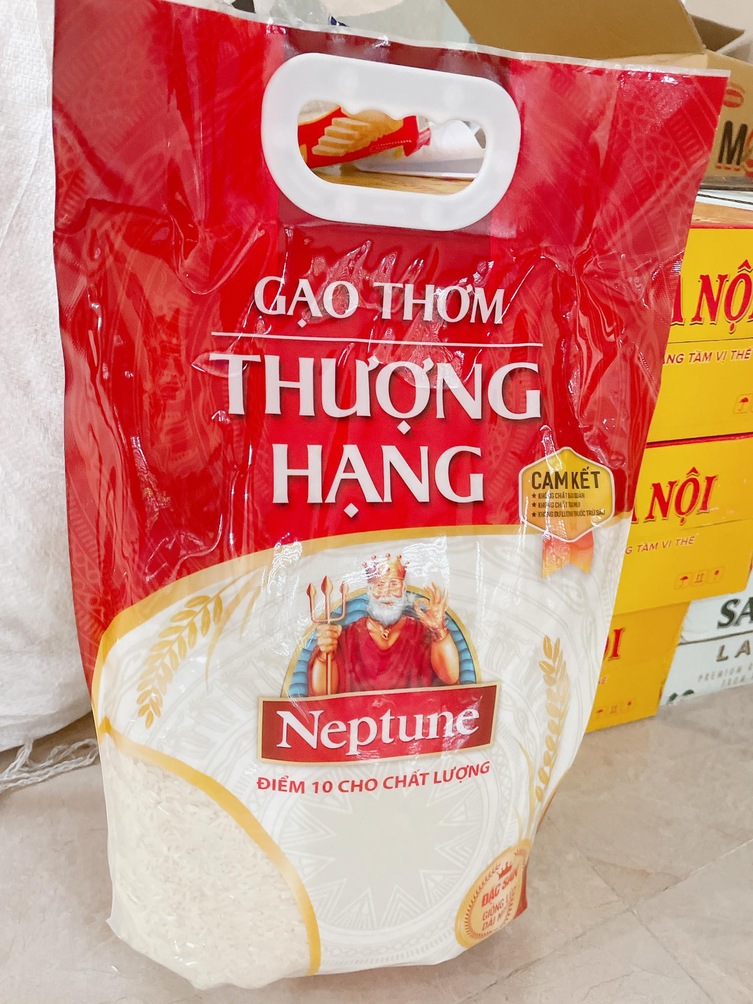 Gạo Neptune 5kg - Gạo dẻo thơm Thượng Hạng