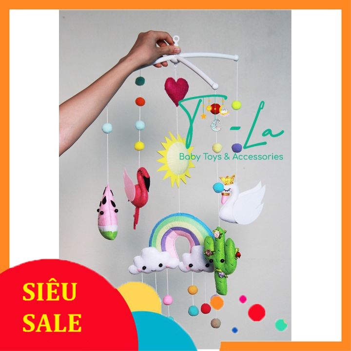 Đồ chơi treo nôi cũi cho bé gái “Cầu vồng sau mưa”