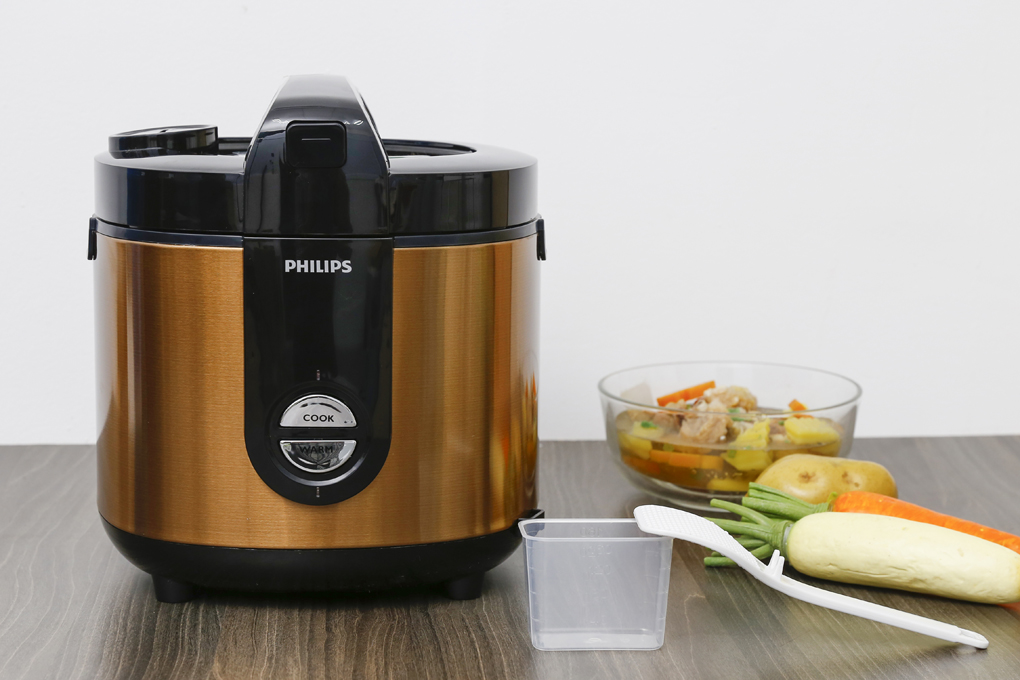 Nồi cơm điện Philips 2 lít HD3132/66 Bạc hàng chính hãng bảo hành 1 năm