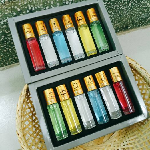 Combo 6 chai nước hoa nam nữ dạng lăn mùi thơm nồng nàn quyến rũ
