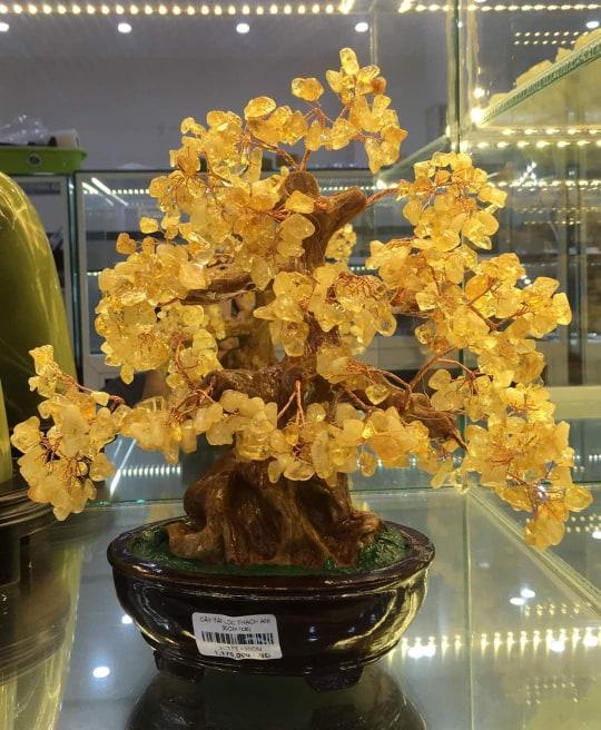 Xưởng sản xuất đá quý tự nhiên G.F.H - Cây tài lộc đá thạch anh vàng tự nhiên 100%