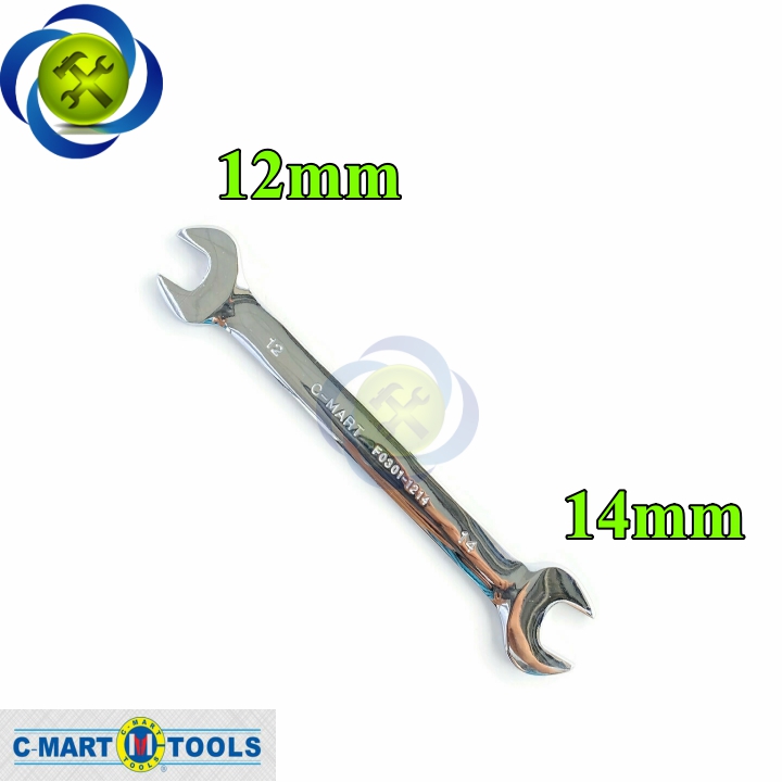 Cờ lê hai đầu miệng 12mm và 14mm c-mart f0301-1214