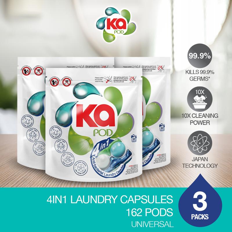 KA 4in1 viên nang giặt 54 vỏ x 3 gói-phổ quát