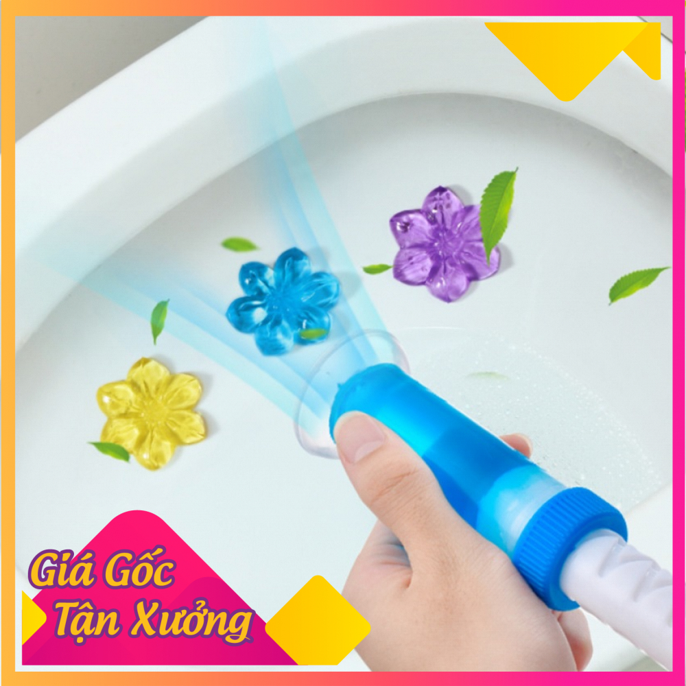 Gel Bồn Cầu Hình Hoa Tẩy Và Khử Mùi Hôi, Khử Trùng Diệt Khuẩn Bồn Cầu Cực Sạch Mùi Cực Thơm