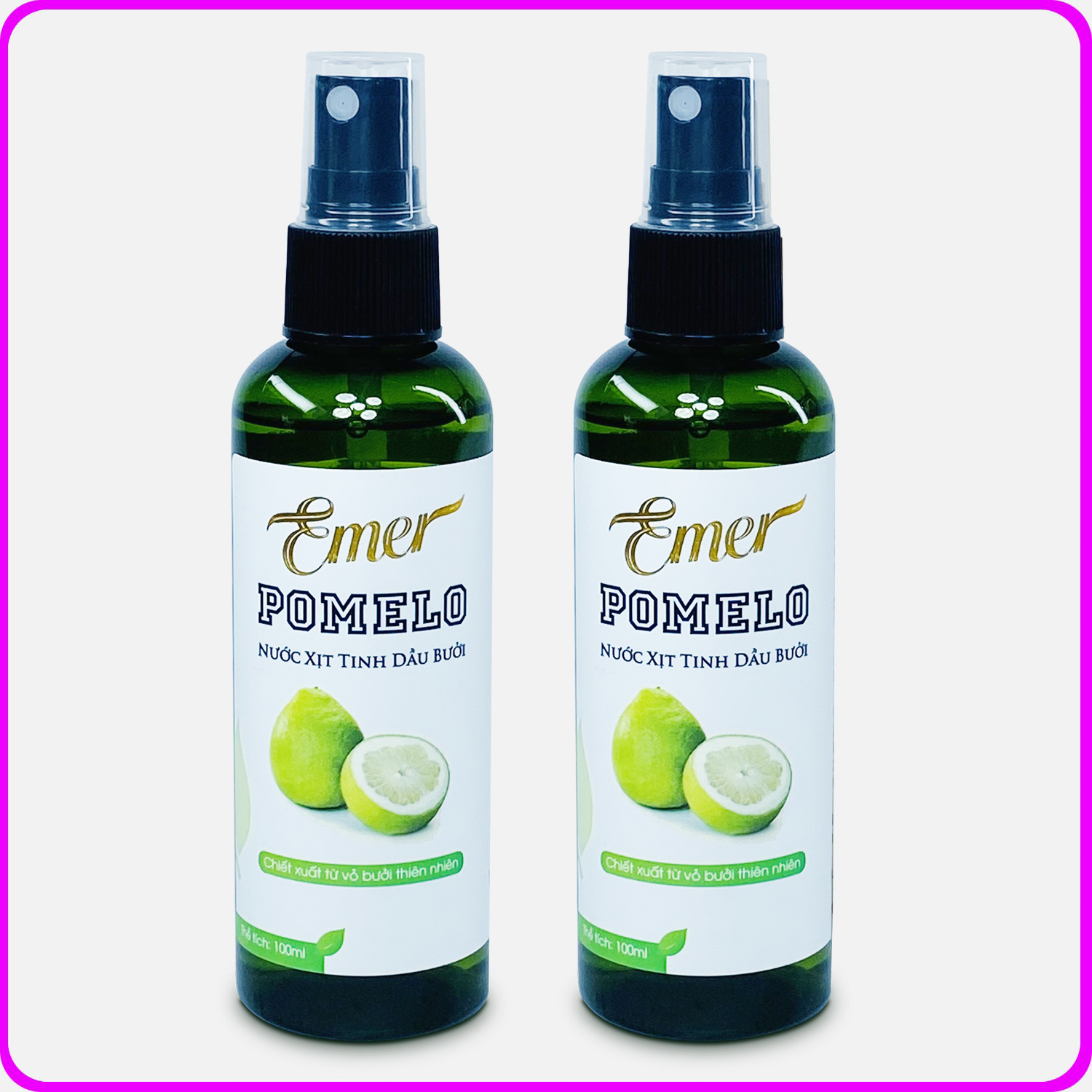 [HCM]Bộ 2 chai tinh dầu bưởi xịt mọc tóc Pomelo Emer (100ml x 2) giảm rụng tóc kích mọc tóc nhanh cho tóc dày và dài hơn gấp 2 đến 3 lần