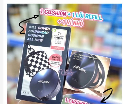 (Có kèm refill) Phấn nước Clio Kill Cover Founwear Cushion All New