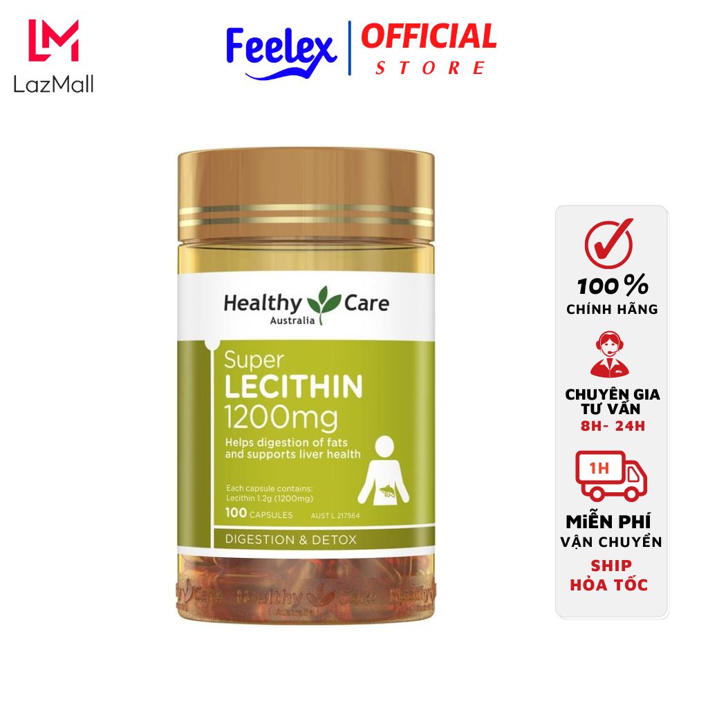 Combo 2 Hộp viên uống tinh chất mầm đậu nành Healthy Care Super Lecithin
