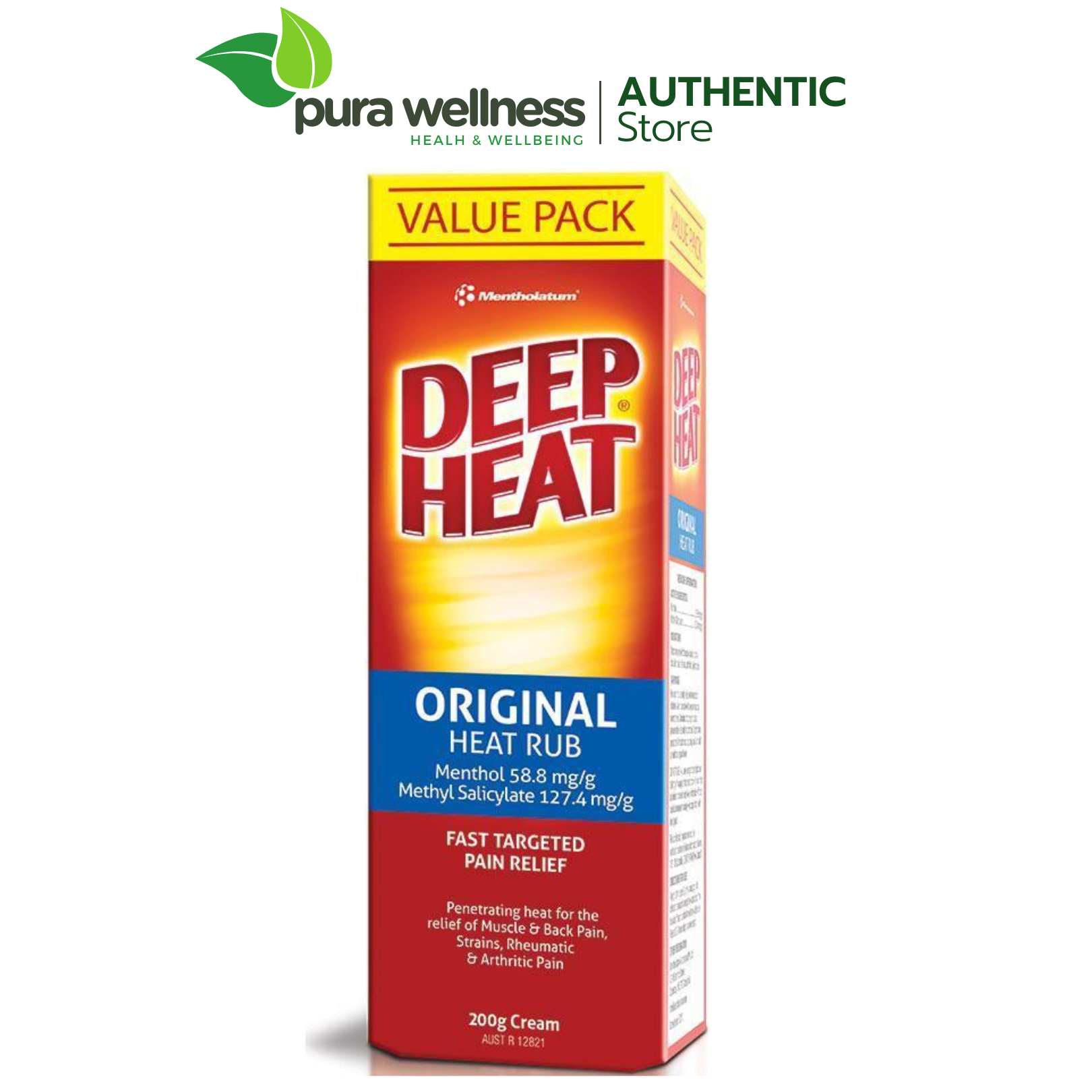 Deep Heat Regular original heat rub 200g - Dầu xoa bóp giảm đau