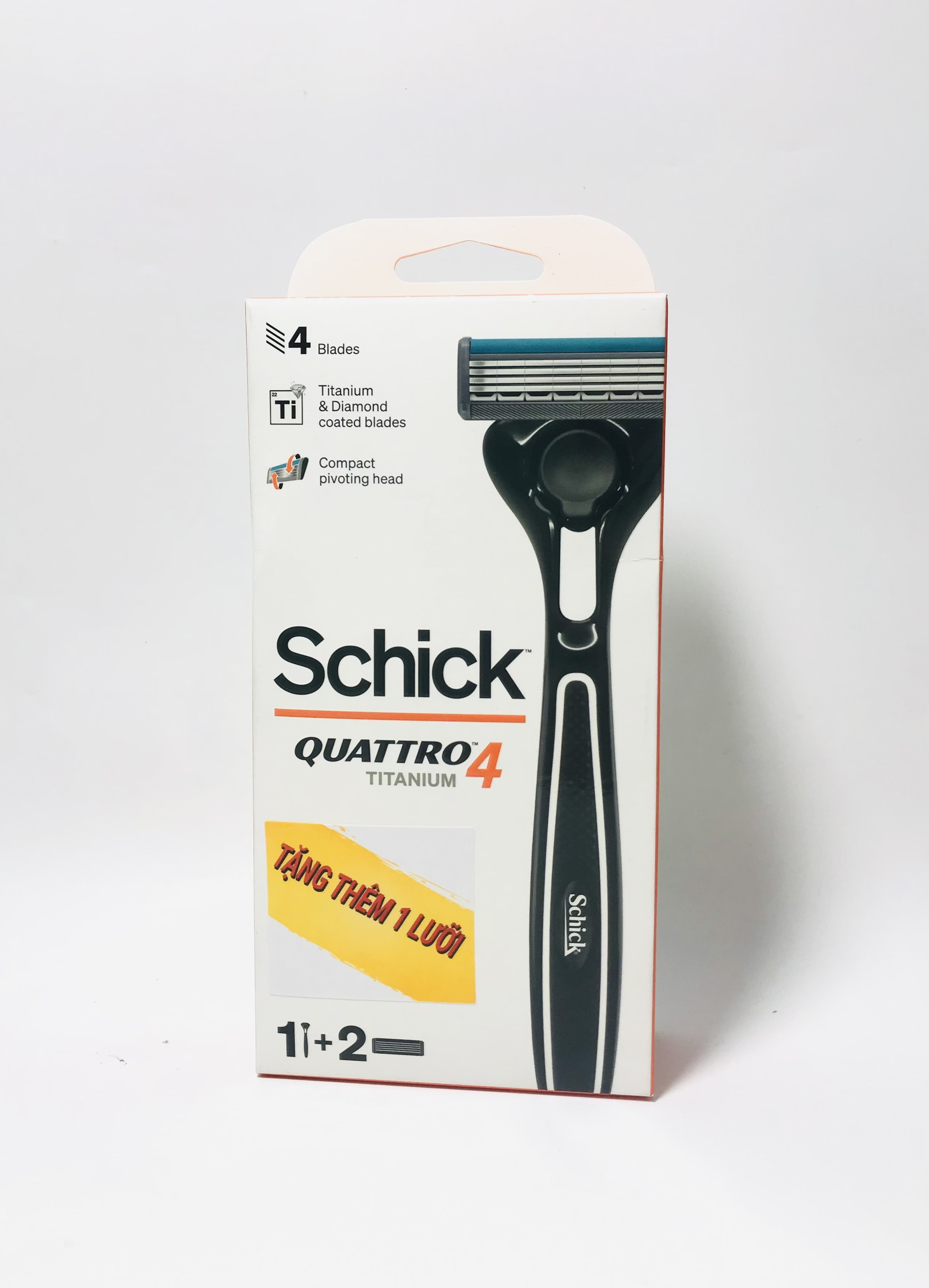 Dao Cạo Râu SCHICK QUATTRO TITANIUM 4 lưỡi (Tặng Thêm 1 lưỡi  giá 25k)