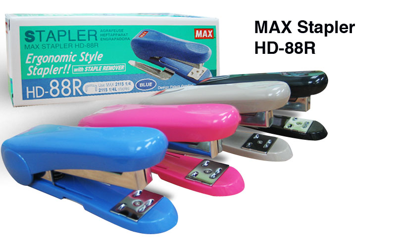 Bấm kim cong max hd-88r stapler, máy bấm kim dùng kim 2115 1/4-5m