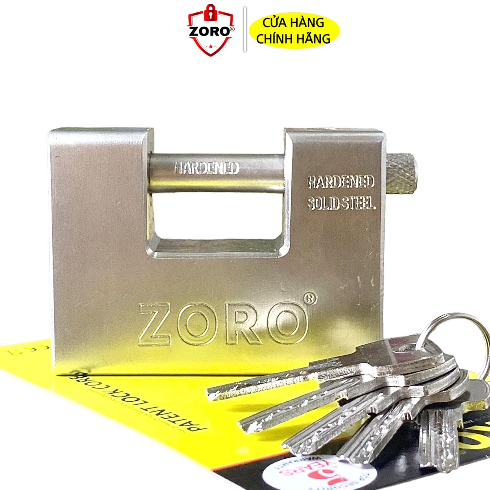 Ổ khoá cửa Cầu Ngang ZORO chống cắt chống đập⚡Freeship⚡khoá chốt ngang thép không rỉ,nặng 1kg