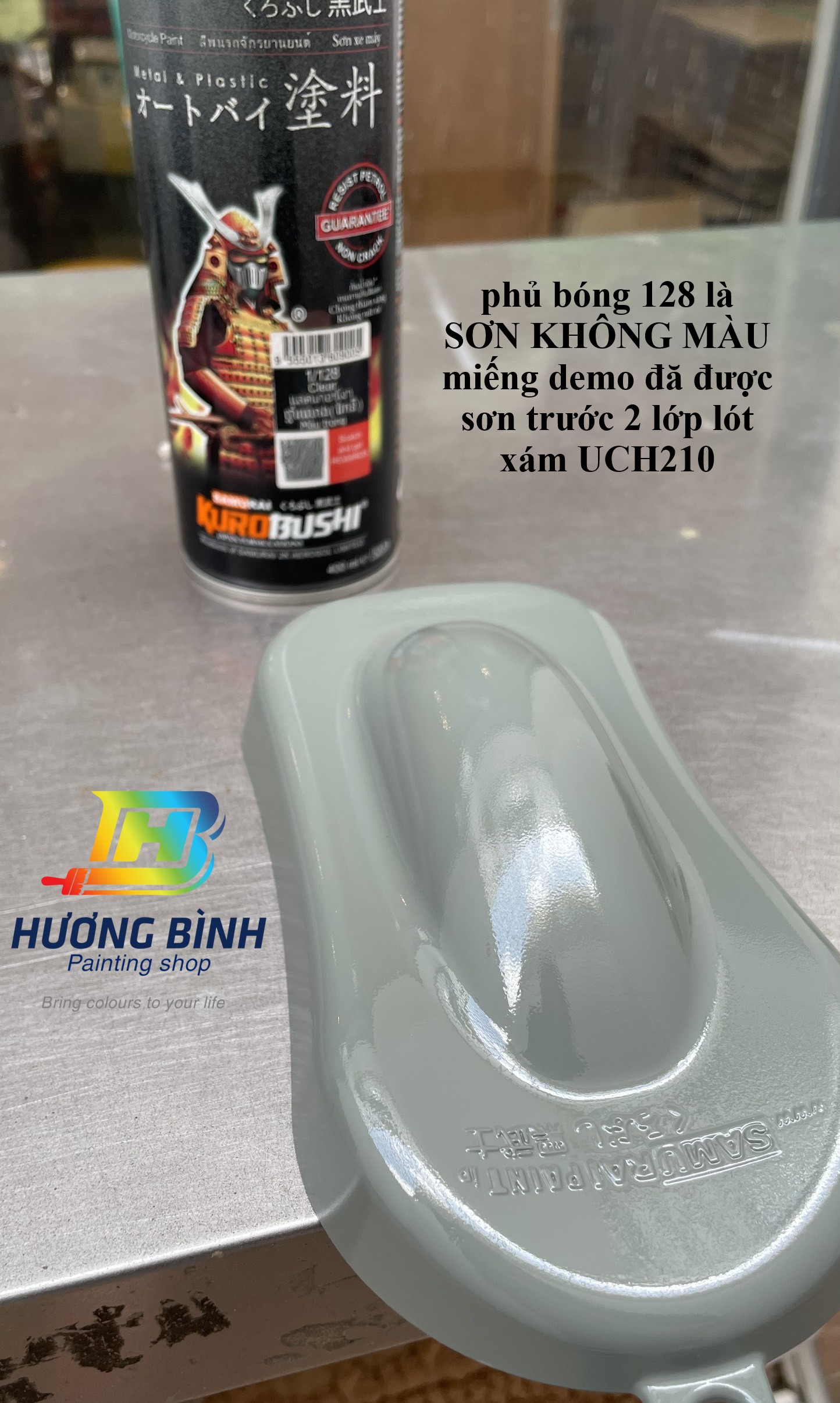 Sơn xịt Samurai Phủ Bóng - 128 (không màu) (400ml) ( giúp bảo vệ màng sơn và tăng độ sáng bóng cho bề mặt)