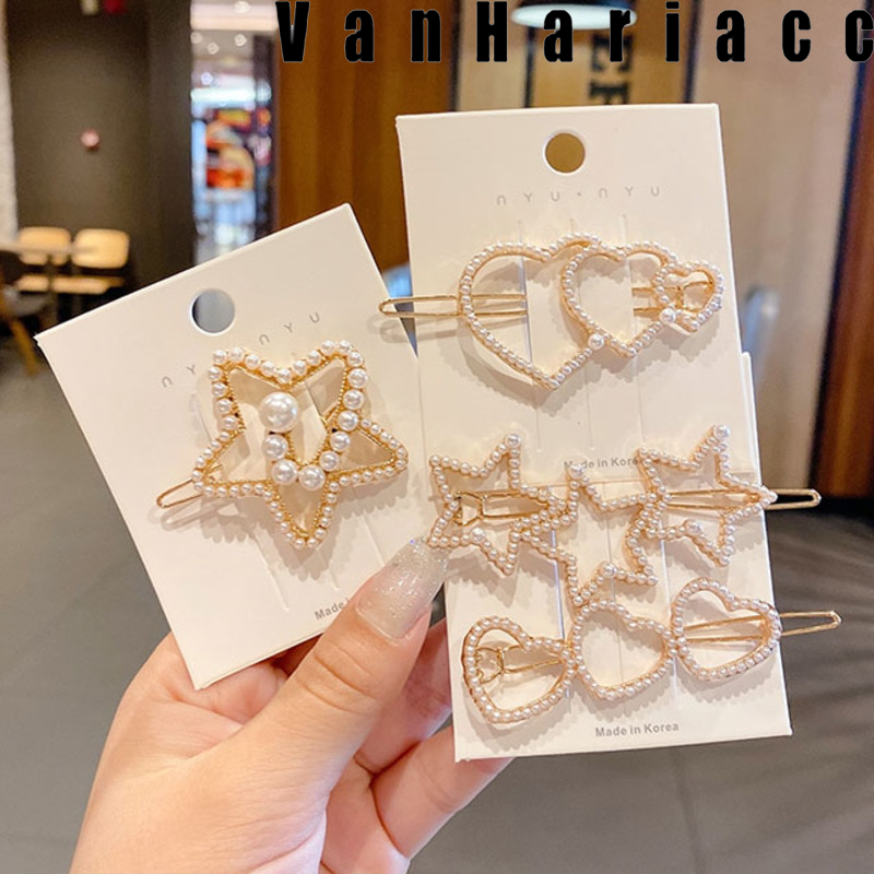 Kẹp tóc ngọc trai phong cách hàn quốc
