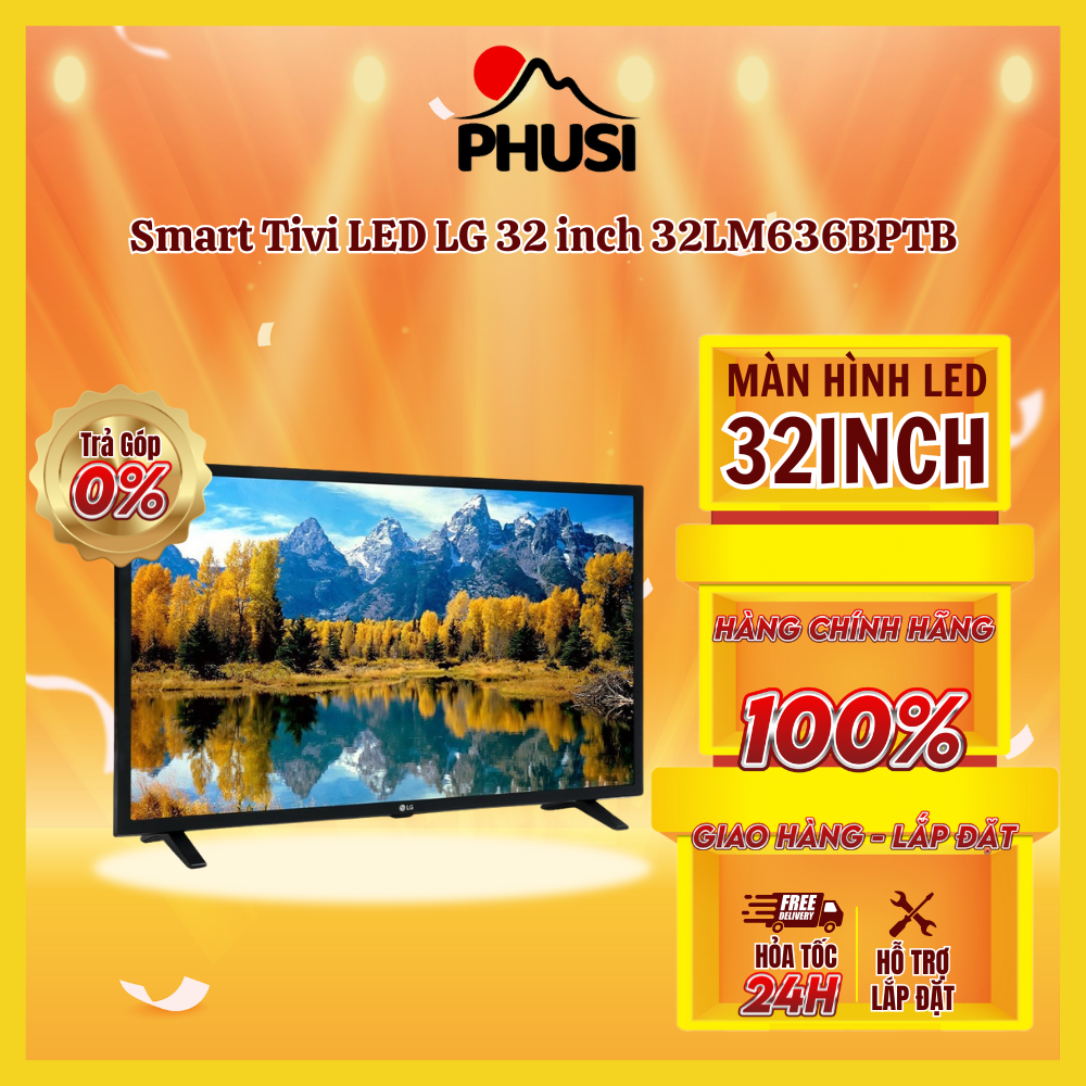 ✅smart tivi led lg 32 inch 32lm636bptb - hàng chính hãng