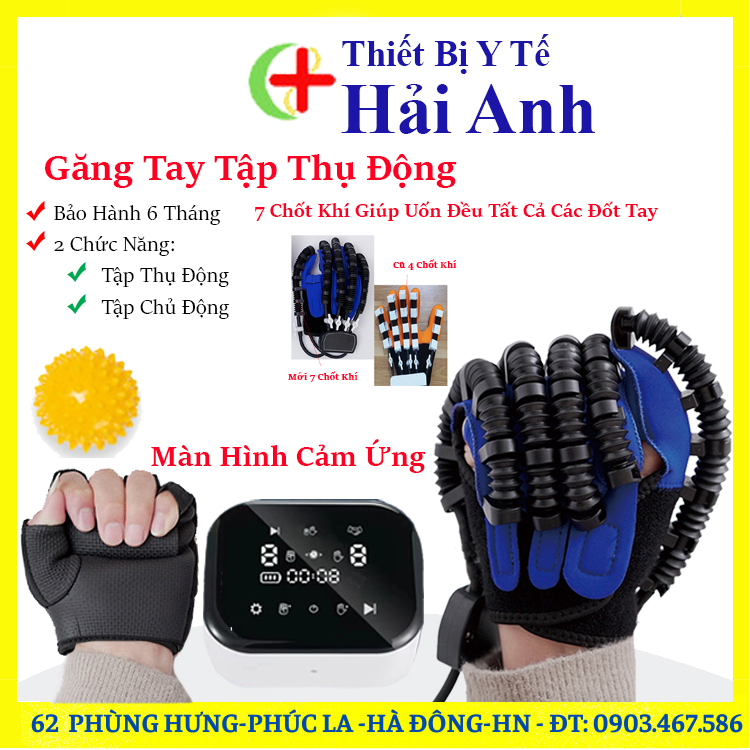Găng tay robot tập phục hồi bàn tay, một hoặc nhiều ngón tay cho người tai biến, liệt