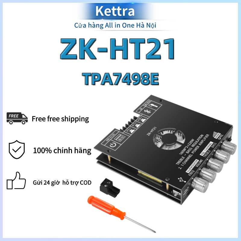 Zk-ht21 tda7498e mô-đun bộ khuếch đại công suất kỹ thuật số bluetooth zk-ht21 2.1 kênh tda7498e loa siêu trầm âm cao và trầm 160w x 2 + 220w