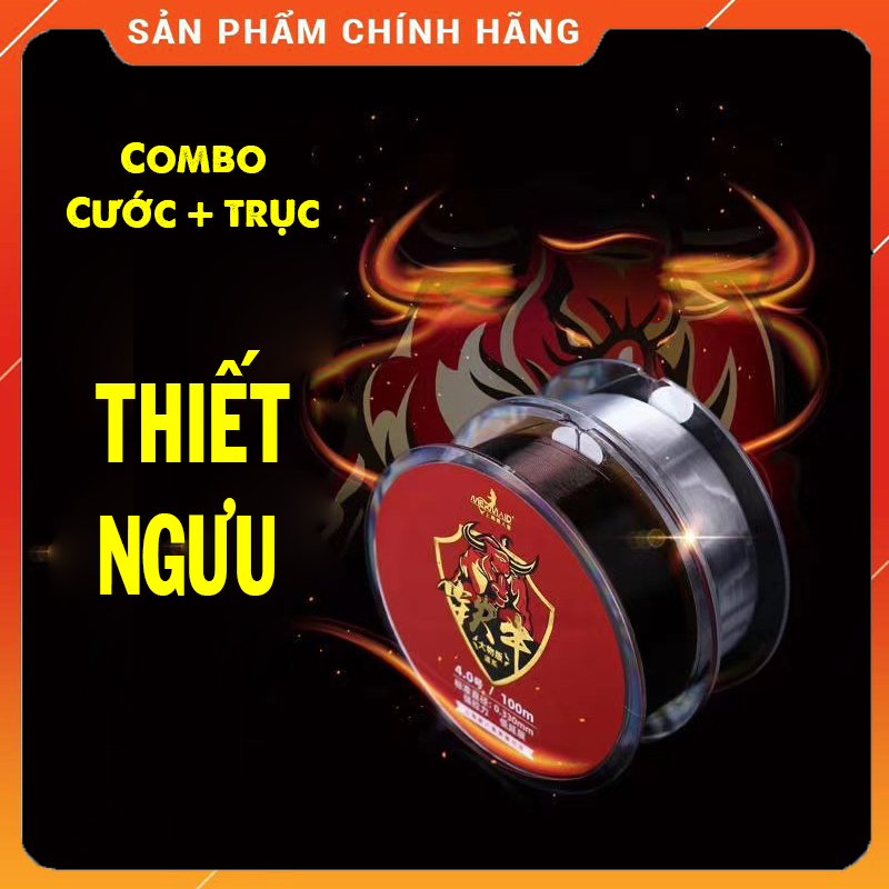 Cước trục và cước thẻo thiết ngưu 100m chính hãng có tem, mã cod đầy đủ, cước câu cá, thẻo câu cá - hoài my fishing