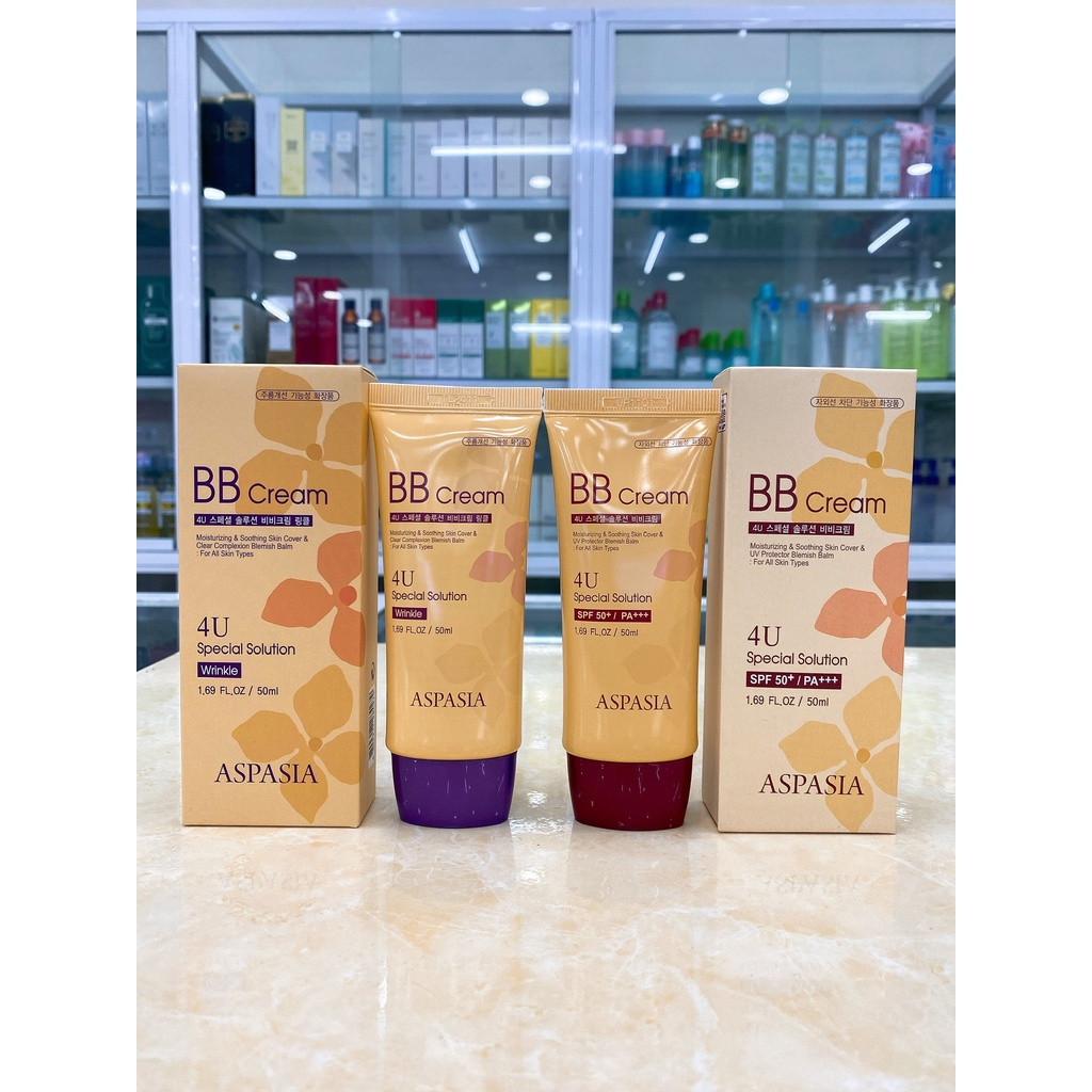 Kem nền aspasia bb cream 4u special solution hàn quốc 50ml mẫu mới-2 loại