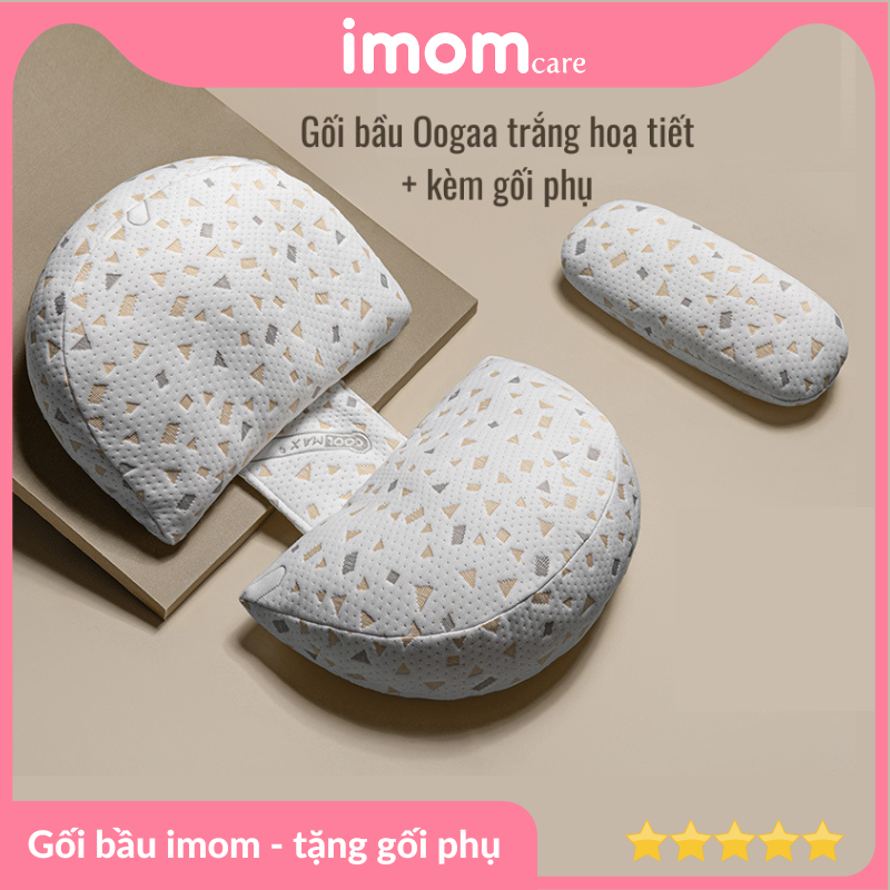 Gối bà bầu cánh tiên cao cấp imom, giảm tối đa đau lưng, tặng kèm gối phụ, hỗ trợ mẹ và bé ngủ ngon giấc - GB2