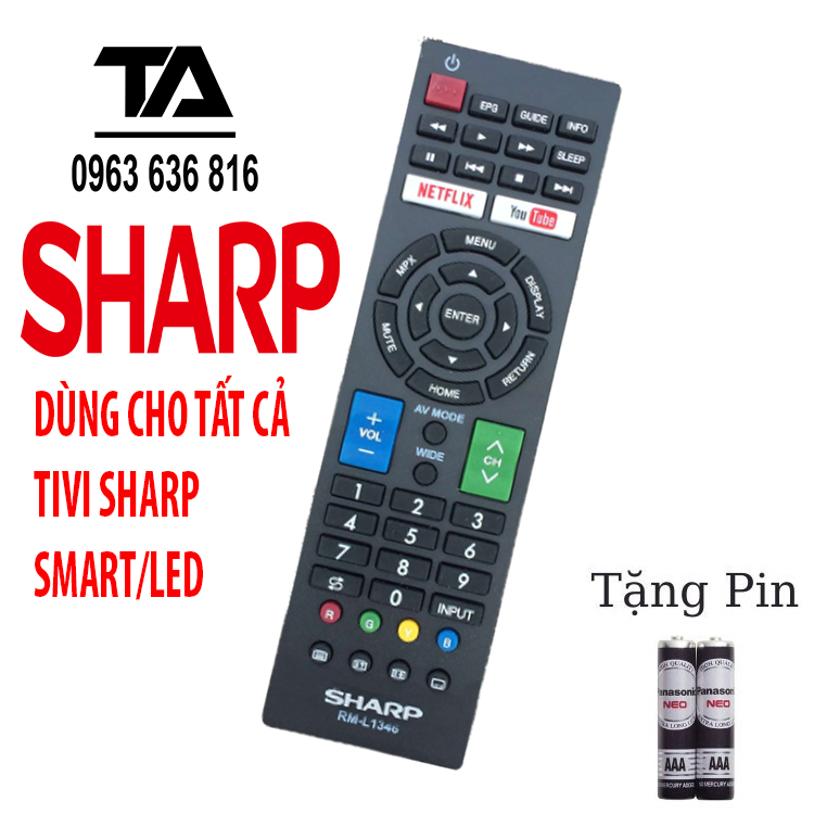 ✔ remote điều khiển tivi sharp smart các dòng led/smart