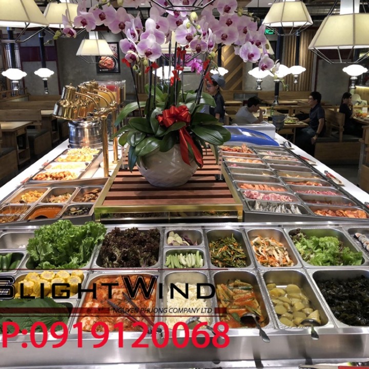 [HCM]Quầy buffet line giữ lạnh thịt và thực phẩm 20 khay - slightwind