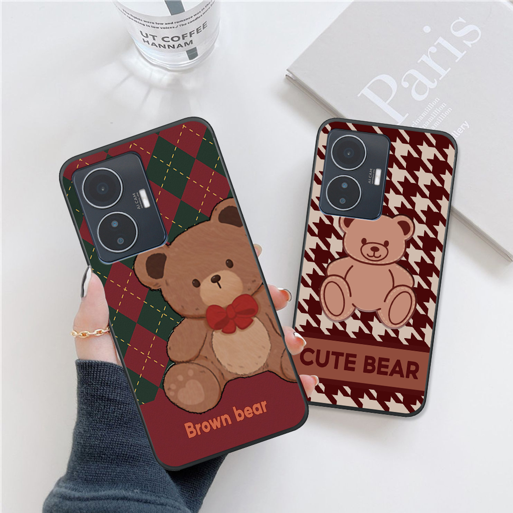 Ốp lưng Vivo Y55 gấu, bear, ốp điện thoại dễ thương, chống va đập, giá rẻ
