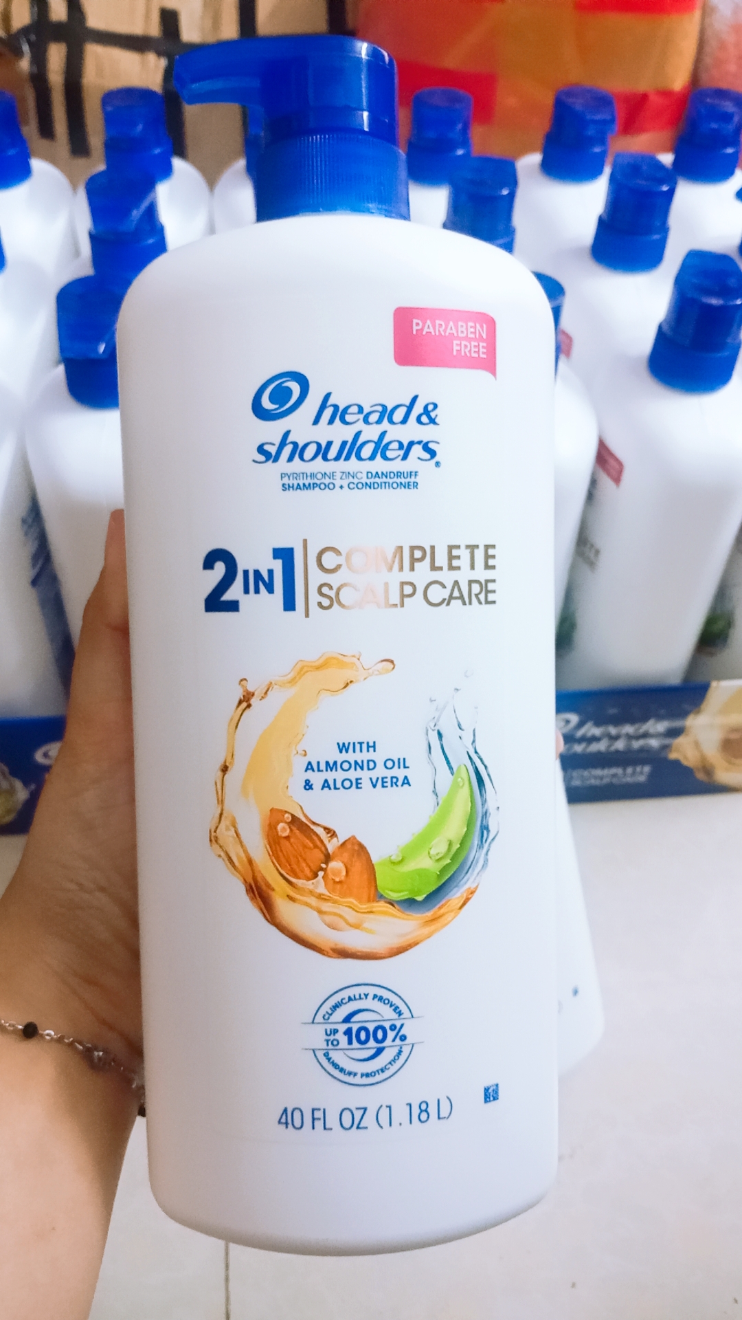CHAI DẦU GỘI XẢ HEAD 2 IN 1 MỸ 1.18L