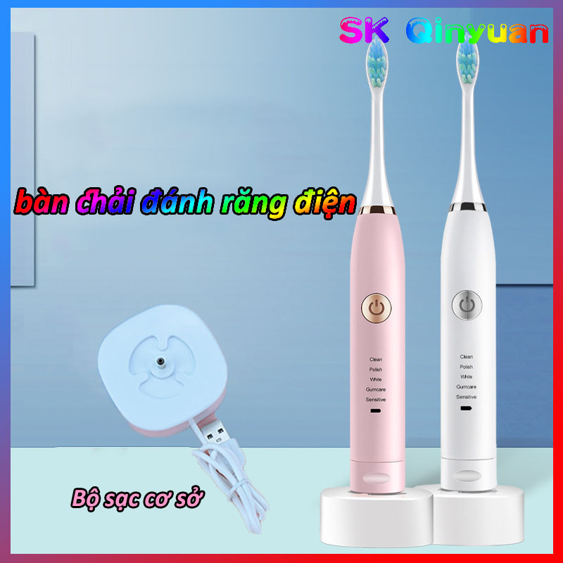 Bàn chải đánh răng sạc điện thông minh mới bàn chải đánh răng tóc mềm gia đình năm tốc độ cặp vợ chồng người lớn bàn chải đánh răng điện du lịch nhà
