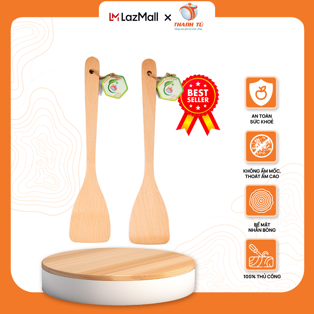 Sạn thẳng gỗ beech 37cm