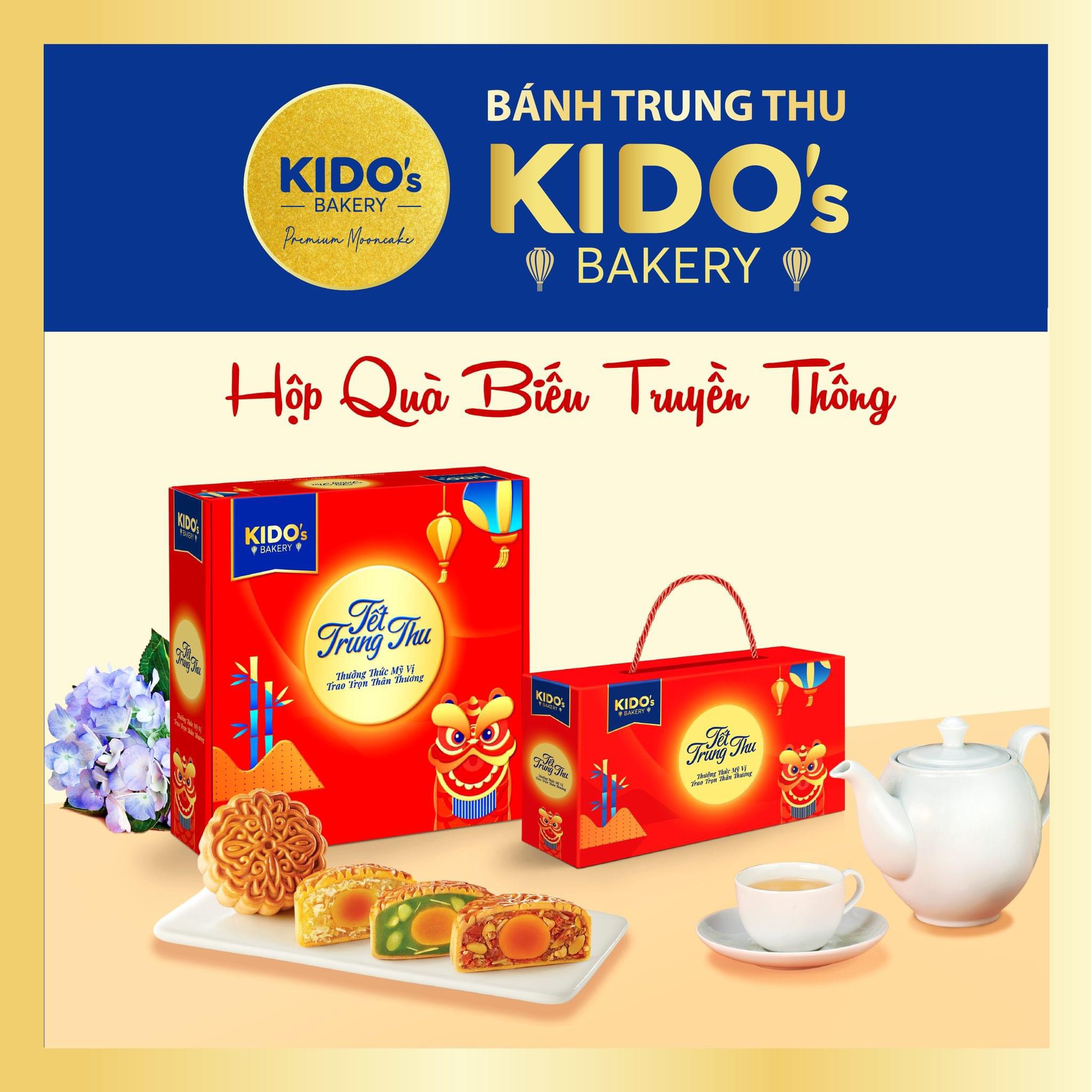Bánh Trung Thu Kido's 150gr Dòng Tự Chọn ( tặng kèm hộp biếu cho đơn 2 cái - 4 cái )