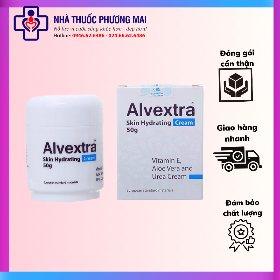 Kem dưỡng ẩm Alvextra Skin Hydrating Cream giúp giữ ẩm và tái tạo da - lọ 50g