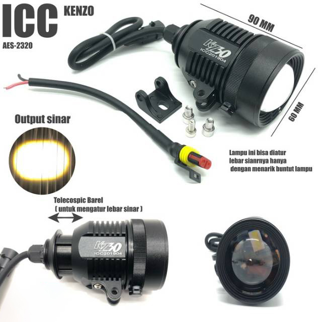 Đèn Led trợ sáng Kenzo Kz30 Chỉnh tiêu cự.