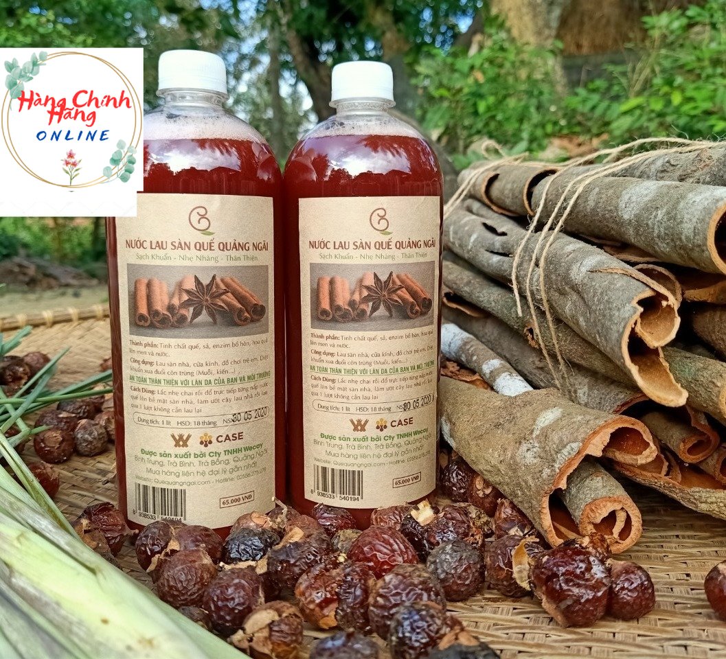 [HCM]Chai Nước lau sàn Quế  QUẢNG NGÃI  1000ml sạch khuẩn bóng sàn nhà không hóa chất