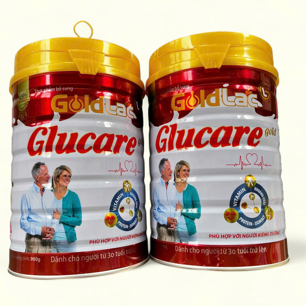 combo 2 lon Sữa cho người tiểu đường giúp ổn định đường huyết Goldlac Glucare gold 900g - Sữa dinh dưỡng cho người đái tháo đường - Tiểu đường