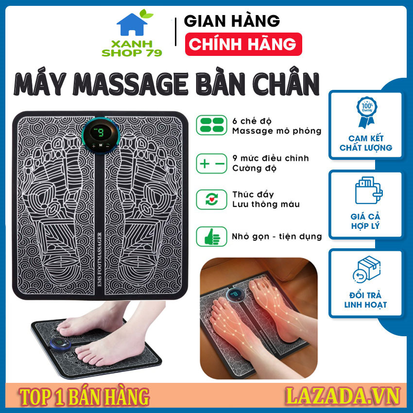 Máy massage bàn chân thảm massage chân ems xoa bép bấm huyệt bàn và bắp chân giúp giảm đau mỏi chân thảm mát xa chân thông minh màn hình led hiện đại - Đệm massage chân thảm xung điện massage chân máy mát xa chân thảm matxa chân