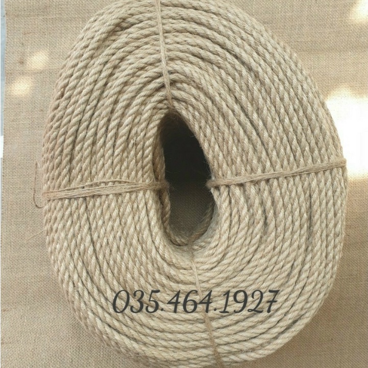10 Kg dây thừng trang trí, cuộn dây thừng 1.5mm, 2mm, dây thừng decor, dây đay, đồ cào móng mèo, handmade